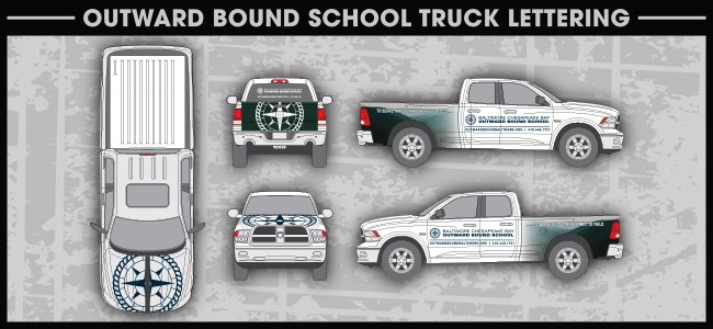 Outward Bound Truck Lettering Large