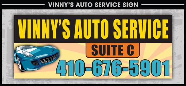 Vinny's Auto Sign Large